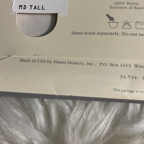 Hanes Vintage Thigh Hi Sandalfoot Stockings Sheer Medium/Tall Town Taupe New - Picture 15 of 16